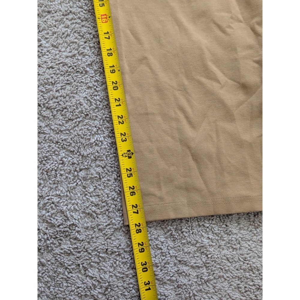 Quince Organic Cotton Double Knit Wide Leg Pants Soft Camel Size Medium NWT - Picture 10 of 10